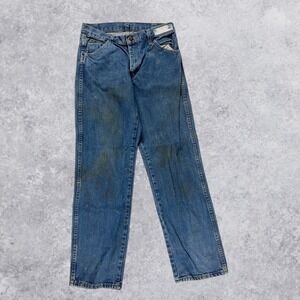 Dickies Relaxed Fit Carpenter Jeans Mens 30x32 Blue Denim Workwear Distressed
